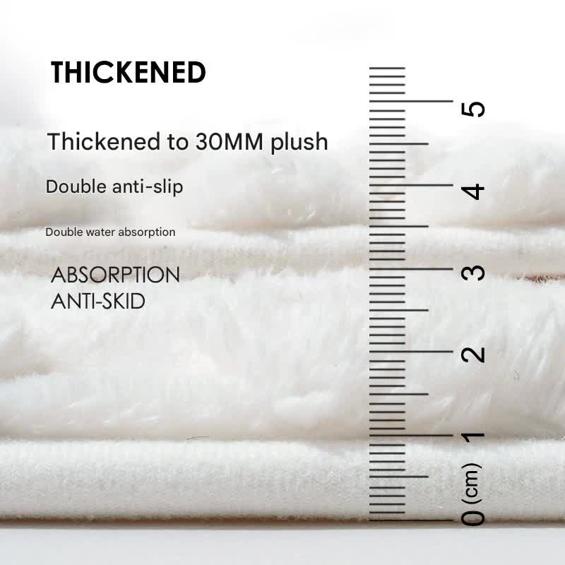 Luxury Plush Memory Foam Bath Mat with Foot Drying Panel - Super Absorbent & Non-Slip Bathroom Rug(Checkered beige)