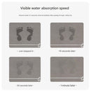 Super Absorbent Quick-Dry Diatomite Bath Mat - Non-Slip Suede Finish Bathroom Floor Mat(letter Gray )