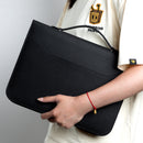 Professional PU Leather A4 Portfolio Binder with Zipper, Handle, Calculator & Clipboard(brown)