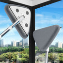 Adjustable Triangle Cleaning Mop 124-164cm Extendable Long Handle Window Squeegee Wall Washer Rotatable Head for Ceilings High Corners Wet Dry Use with 2 Microfibre Pads