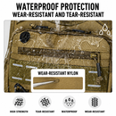 Khaki Tactical Chest Rig Bag with Multi Zipper Pockets - Waterproof Nylon Utility Vest Pack, Breathable Back Pad and Adjustable Straps