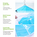 4 Pack Blue Hanging Closet Organizer, Portable 16 Pockets Behind the Door Storage Bag for Underwear, Socks & Small Accessories