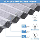 2 Pack Folding Non-Woven Underbed Storage Containers with Clear Top Zipper Lid & 4 Reinforced Handles (Black 40 x 20 x 6")