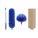 Blue 2.5M Extendable High Ceiling Cleaning Kit with Removable Cobweb Duster & Microfiber Brush - 3 Piece Versatile Set, Electrostatic Dust Attraction