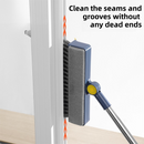 3-in-1 Window Fly Screen Cleaner Brush & Glass Squeegee with 91CM Extendable Stainless Steel Handle, One Flush to Clean