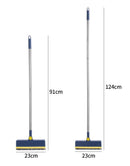 3-in-1 Window Fly Screen Cleaner Brush & Glass Squeegee with 91CM Extendable Stainless Steel Handle, One Flush to Clean