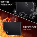 Fireproof Document Zipper Bag (20 X 30CM) - Waterproof & Heat Resistant Silicone Fiberglass Storage Pouch and Money Bag for Passport Card and Valuables