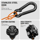 Yellow 2.5M Retractable Bicycle Tow Rope System - Outdoor Parent-Child Cycling Tow Strap Attachment, Max Pull Strength 100 kg