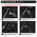 Yellow 2.5M Retractable Bicycle Tow Rope System - Outdoor Parent-Child Cycling Tow Strap Attachment, Max Pull Strength 100 kg