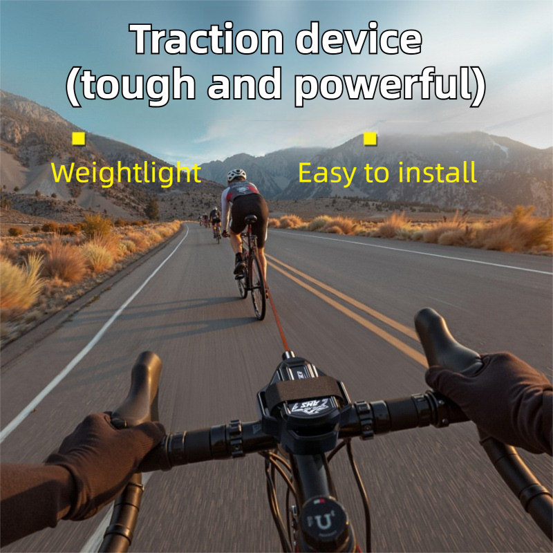 White 2.5M Retractable Bicycle Tow Rope System - Outdoor Parent-Child Cycling Tow Strap Attachment, Max Pull Strength 100 kg