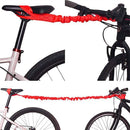 Red Bike Shock Absorbing Tow Rope with Storage Bag (8 to 15 FT) - Durable Nylon Uphill Bungee Strap for Outdoor Family & Newbie Cycling Adventures