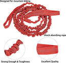 Khaki Bike Shock Absorbing Tow Rope with Storage Bag (8 to 15 FT) - Durable Nylon Uphill Bungee Strap for Outdoor Family & Newbie Cycling Adventures