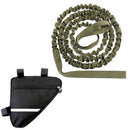 Green Bike Shock Absorbing Tow Rope with Storage Bag (8 to 15 FT) - Durable Nylon Uphill Bungee Strap for Outdoor Family & Newbie Cycling Adventures