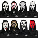 Scream Ghost Face Mask - Halloween Cosplay Latex Hood Mask for Horror Parties, Masquerades and Haunted Houses (Style 1)