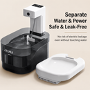 Pure Black and White Smart Motion Sensor Wireless Pet Water Fountain - 2L Cordless Quiet Automatic Water Dispenser with Quadruple Filtration for Cats and Dogs
