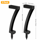 2 Pack "7" Shaped Solar Pathway Lights - Outdoor Waterproof Modern LED Landscape Stake Lights with Auto Dusk-to-Dawn Sensor for Garden Yard Walkway & Lawn
