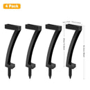 4 Pack "7" Shaped Solar Pathway Lights - Outdoor Waterproof Modern LED Landscape Stake Lights with Auto Dusk-to-Dawn Sensor for Garden Yard Walkway & Lawn
