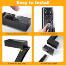4 Pack "7" Shaped Solar Pathway Lights - Outdoor Waterproof Modern LED Landscape Stake Lights with Auto Dusk-to-Dawn Sensor for Garden Yard Walkway & Lawn