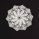 5.5 Inch Geometric Embroidered Lace Coaster (5 Pack) - Elegant Round Dining & Tea Table Mat Doily, Starlight Style