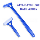 Blue Foldable Long-Handle Back Lotion Applicator with Sponge Roller Head for Sunscreen, Body Lotion and Shaving Foam