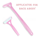 Pink Foldable Long-Handle Back Lotion Applicator with Sponge Roller Head for Sunscreen, Body Lotion and Shaving Foam