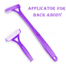 Purple Foldable Long-Handle Back Lotion Applicator with Sponge Roller Head for Sunscreen, Body Lotion and Shaving Foam