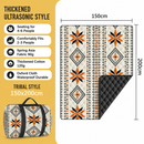 150 x 200 CM Extra Large Thick Waterproof Ultrasonic Picnic Blanket - Diamond Shaped Ethnic Pattern Outdoor Camping & Beach Mat for 4 to 6 People