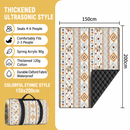 150 x 200 CM Extra Large Thick Waterproof Ultrasonic Picnic Blanket - Colorful Ethnic Pattern Outdoor Camping & Beach Mat for 4 to 6 People
