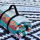 150 x 200 CM Extra Large Thick Waterproof Ultrasonic Picnic Blanket - Colorful Ethnic Pattern Outdoor Camping & Beach Mat for 4 to 6 People