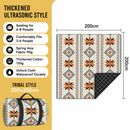 200 x 200 CM Extra Large Thick Waterproof Ultrasonic Picnic Blanket - Diamond Shaped Ethnic Pattern Outdoor Camping & Beach Mat for 6 to 8 People