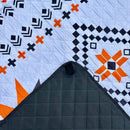 200 x 200 CM Extra Large Thick Waterproof Ultrasonic Picnic Blanket - Diamond Shaped Ethnic Pattern Outdoor Camping & Beach Mat for 6 to 8 People