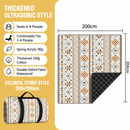 200 x 200 CM Extra Large Thick Waterproof Ultrasonic Picnic Blanket - Colorful Ethnic Pattern Outdoor Camping & Beach Mat for 6 to 8 People
