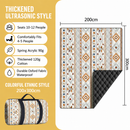 200 x 300 CM Extra Large Thick Waterproof Ultrasonic Picnic Blanket - Colorful Ethnic Pattern Outdoor Camping & Beach Mat for 10 to 12 People