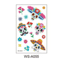 10 Pack Day of the Dead Halloween Temporary Tattoos - Mexican Fiesta Party Body Sticker Props, Style 5