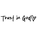 5 Pack Black "Trust in God" Reflective Vinyl Decal Stickers - Waterproof Decorative Car & Motorcycle Scratch Cover
