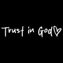 5 Pack White "Trust in God" Reflective Vinyl Decal Stickers - Waterproof Decorative Car & Motorcycle Scratch Cover