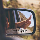 5 Pack Pink "Trust in God" Reflective Vinyl Decal Stickers - Waterproof Decorative Car & Motorcycle Scratch Cover
