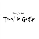 5 Pack Pink "Trust in God" Reflective Vinyl Decal Stickers - Waterproof Decorative Car & Motorcycle Scratch Cover