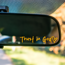 5 Pack Orange "Trust in God" Reflective Vinyl Decal Stickers - Waterproof Decorative Car & Motorcycle Scratch Cover