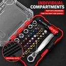 38-Piece Precision Screwdriver & Ratchet Wrench Set - Multi Purpose Rainbow Magic Box Household Tool Kit with Dedicated Storage Box