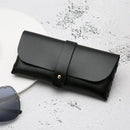 Square Rimless Diamond Cut Sunglasses with Black PU Leather Storage Case - Gold Frame Marble Grey Sunscreen Glasses for Men & Women