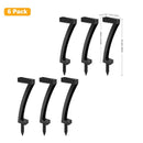 6 Pack "7" Shaped Solar Pathway Lights - Outdoor Waterproof Modern LED Landscape Stake Lights with Auto Dusk-to-Dawn Sensor for Garden Yard Walkway & Lawn