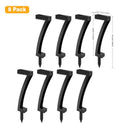8 Pack "7" Shaped Solar Pathway Lights - Outdoor Waterproof Modern LED Landscape Stake Lights with Auto Dusk-to-Dawn Sensor for Garden Yard Walkway & Lawn
