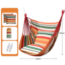 Orange Stripes Oversized Hanging Swing Chair Canvas Hammock + 2 Pack 45 x 45CM Pillows Set (120 x 150 CM) - Portable Indoor & Outdoor Thickened Leisure Hammock Chair with Binding Ropes and Storage Bag