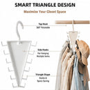 2 Packs Multifunctional V-Shape Rotating Hanger, 12-Hook Space-Saving Closet Organizer for Home & Travel Use