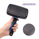 3 Pack Purple 17*10cm Self-Cleaning Pet Slicker Brush with 60 Degree Curved Pins - One-Click Hair Removal, Non-Slip Handle, Gentle Grooming Tool for Cats and Dogs
