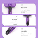 3 Pack Green 17*10cm Self-Cleaning Pet Slicker Brush with 60 Degree Curved Pins - One-Click Hair Removal, Non-Slip Handle, Gentle Grooming Tool for Cats and Dogs