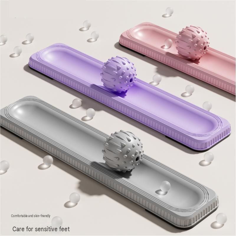 Grey Fascia Ball Foot Massager- 2 myofascial release balls and 1 non-slip base, Washable PP Design for Plantar Fasciitis Relief, Yoga, Gym Recovery and Daily Foot Care