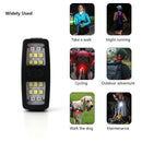 2 Pack Khaki Mini Clip Light - ABS Portable LED Safety Light with 7 Modes, USB-C Rechargeable, for Night Running, Cycling, Camping and Emergency Use