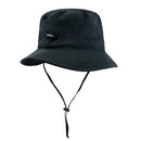 Black Outdoor UPF Sun Protection Bucket Hat - Lightweight Quick-Dry Polyester Hiking Cap with Adjustable Chin Strap, 5.5cm Brim, Breathable Travel Hat for Camping and Fishing